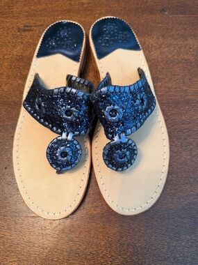 Jack Rogers Navy Blue Sparkle sandals